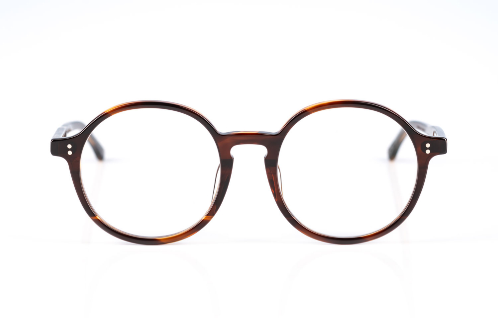 Julius Tart – Higgins – Demi Amber – große runde Acetatbrille braun – handgenietet – made in Japan – KITSCHENBERG Brillen