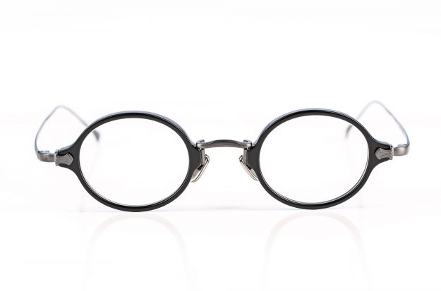KameManNen – 181 – BK-MBK – Kombi Acetat - schwarz – oval - Vintage – Retro – Titan - Made in Japan - KITSCHENBERG Brillen