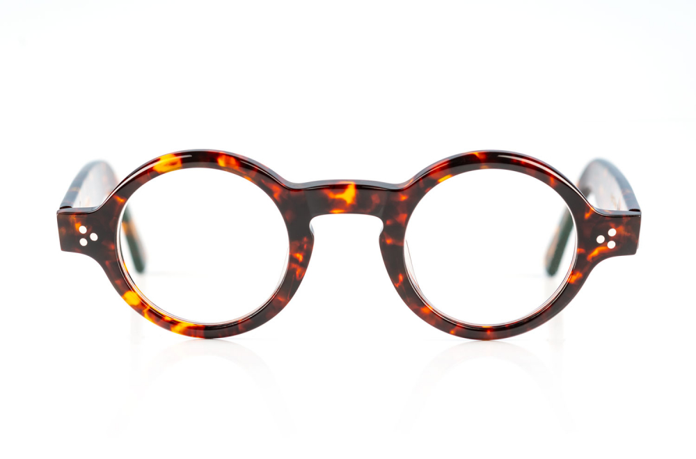 Lesca – Burt – 424 – runde tortoise farbige Acetatbrille – made in France – KITSCHENBERG Brillen