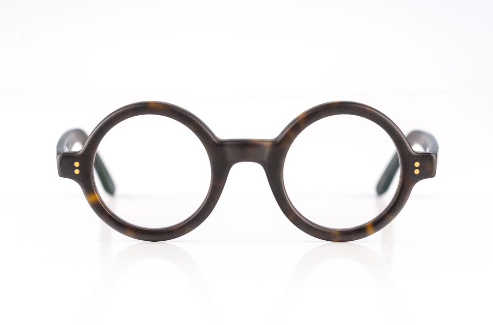 Mapleton – 1928 – C05 – runde Acetatbrille mattbraun gefleckt – handgenietet – made in Germany – KITSCHENBERG Brillen