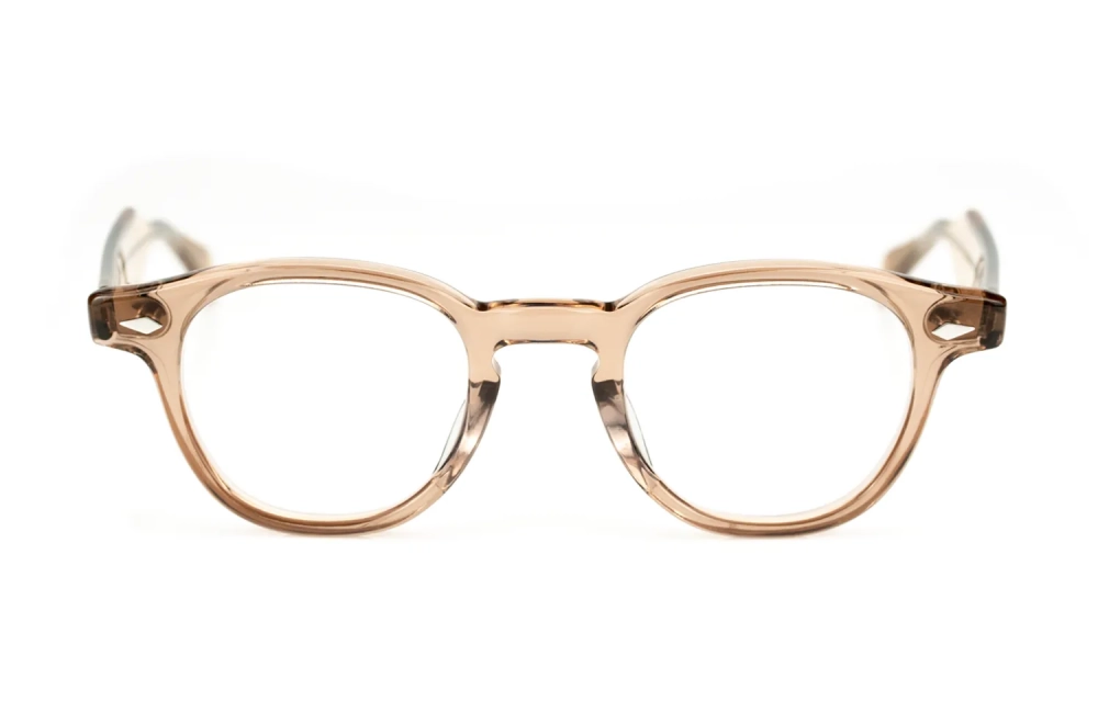Pantobrille von Bros Japan – Rosefarbiges Acetat – model 001 – Handmade in Japan – Kitschenberg